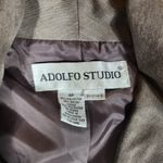 Adolfo Studio 2 Piece Skirt Suits Women's Size 4 Petite Brown Double Breasted Photo 7