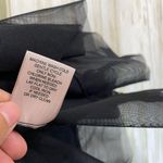 Philosophy NWT  Black Lace Trimmed Lightweight Boxy Poncho Shawl Photo 4