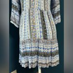 Altar'd State Altar’d State Boho Peasant Blue Print Mini Dress Size M Photo 5