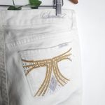 7 For All Mankind White Jeans with Embroidered Back Pockets Photo 5