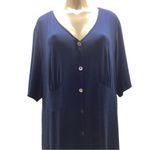 Sam and Jess Size 3X Navy Short Sleeve Midi Fit + Flare Dress. New With Tags Blue Photo 1