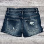 Kancan Distressed Denim 2" Short Women 4 Mid Rise Ripped Dark Wash Boho Festival Blue Size 26 Photo 4