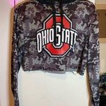 Ohio State Cropped Camo Hoodie Small Black Photo 0