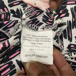 Lush Clothing Lush (Nordstrom) abstract black white and neon pink tank w/ fringe / S / EUC Photo 10