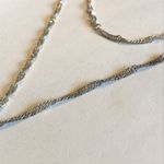 Monet Vintage Silver Tone CZ Rhinestone Pendant Twisted Chain Necklace Photo 7