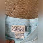 VTG Christmas Sweater Snow Trees Winter Graphic Crewneck Sweatshirt Blue Size L Size L Photo 5