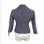 Cynthia Rowley Navy and White Woven Fitted Career Blazer Photo 4