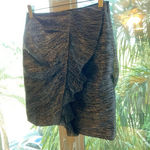 Maje  Metallic skirt with ruffle detail Photo 1