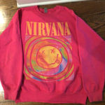 Urban Outfitters Pink Nirvana  Sweatshirt Crewneck Photo 0