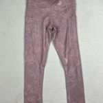 Zyia Active Pink Rose Marbled Print Mid Rise 7/8 Legging Women's Size 0 Photo 1