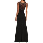 NWT Lulus True Passion Black Lace V Back Sleeveless Mermaid Maxi Dress Size 1X Photo 3