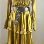 Chartreuse EcoVero Tiered Maxi Dress Yellow Size XL Photo 0