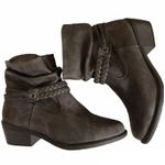 Easy Street Gray Braided Ankle Booties Photo 5