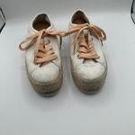 Call it spring  White/Peach Espadrille Tennis Shoes Sneakers Women's 6 Photo 1
