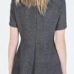 ZARA  Gray Skater Fit & Flare Short Sleeve Dress Medium Photo 7
