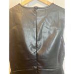 We Wore What Muscle Tank Vegan Leather Black Mini Dress Large Black Fit And Flare Photo 6
