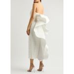 Rebecca Vallance Lily Strapless Ruched Midi Dress Ivory US 10 UK 14 White Photo 14