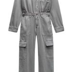 ZARA NWT TRF WASHED EFFECT DENIM JUMPSUIT SIZE SMALL NWT Photo 0