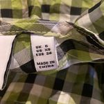 Urban Outfitters Daisy Street Faux Wrap Front Smock Dress Green Plaid Gingham Seer Sucker Size XS Photo 11