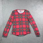 PINK Victoria's Secret Plaid Pajama Set Women Large Top and Pants Christmas Red Photo 1