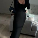 SKIMS Black Lounge Long Sleeve Maxi Dress S Photo 3