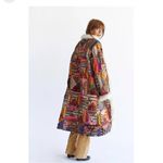 Free People  Caravan Patchwork Shearling Trim Coat Medium NWOT Photo 2