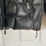 Emporio Armani Jeans Womens Black Hooded Duck Down Puffer Coat Jacket Size Large Photo 5