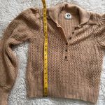 We The Free  Snowdrift Henley Camel Knit Sweater Photo 6