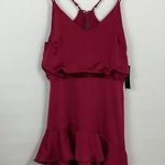 Lulus On The Floor Fuchsia Satin Ruffle Dress Size Small Photo 0