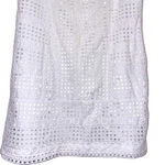 American Vintage Vintage White Eyelet Dress Size 10 Sleeveless Lace Crochet Romantic Dainty Boho Photo 5