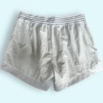 Nike  Dri-Fit Shorts Women’s Running Gym Size M Swoosh Logo Light Grey Lined​​​​​ Photo 1