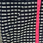 Trina Turk Navy Cream Mini Skirt Women's 6 100% Cotton Lunch Pockets Holiday Photo 2