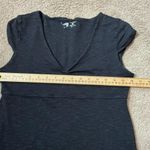 Horny Toad  Women's Black V Neck Gathered Front Knit Dress Grunge Photo 2