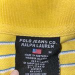  Jeans Co. Ralph Lauren Yellow and Blue Striped Polo Shirt Photo 1