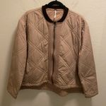 Free People Linear Quilted Bomber Jacket Size Small In Blush Photo 0