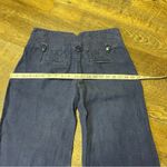 Elevenses Anthropologie  100% Linen Pants Blue Womens Size 4 Wide Leg Trousers Photo 5