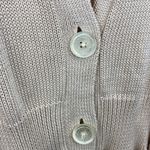 Ralph Lauren tan woven knit long sleeve button front belted cardigan, sweater L Photo 3