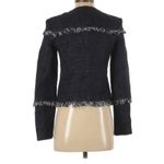 Banana Republic  Tweed Linen Fringe Blazer Womens 2 Academia Corpcore Retro Glam Photo 1