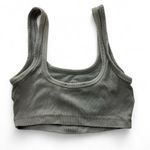 ZARA Gray Ribbed Sports Bra Photo 1