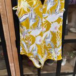 Free People Floral Ribbed Bodysuit plunge vneck sleeveless tank open back sexy Photo 4