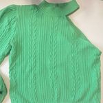 ZARA  Mint Green Cable Knit Turtleneck Sweater Photo 3