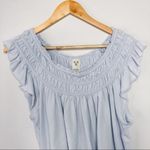 Free People  Top Cloud Coconut Ruched Ruffle Top Photo 5