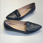 Andrew Geller  Black Croc-Patterned Loafers Photo 1