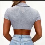 ThatsSoFetch That's So Fetch Gray Crop Top Photo 1