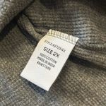 Paper + Tee Paper Tee gray ribbed long‎ sleeve top with orange lace neck trim Photo 3