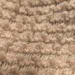 Vintage Poncho SAX Golden Fleck Nubby Knit Fringed Edges Neutral Lagenlook BOHO Photo 2