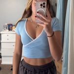 Me to We Blue And White Crop Top Photo 0