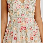 Mac Duggal NWT 5527 V-Neck Sleeveless Midi Floral Beaded A-line Dress Size 10 Photo 1