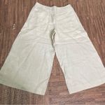 EUN HWA Paris Tan Linen Wide Leg Culottes Cropped Capri Pants Lagenlook 46 Size undefined Photo 0