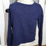 Sundry ‎ Womens Blue Saturdays and Sundays Crop Swester 1 Small Photo 1